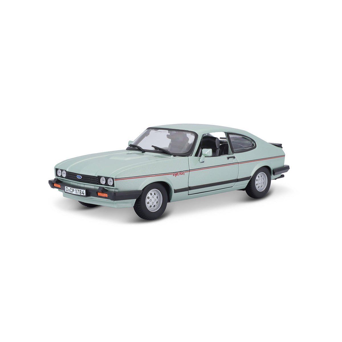 Bburago 1:24 Scale Ford Capri (1982) – Light Green - Marah Kids
