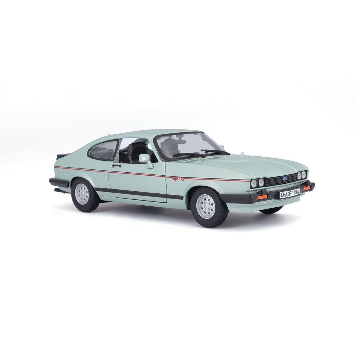 Bburago 1:24 Scale Ford Capri (1982) – Light Green - Marah Kids