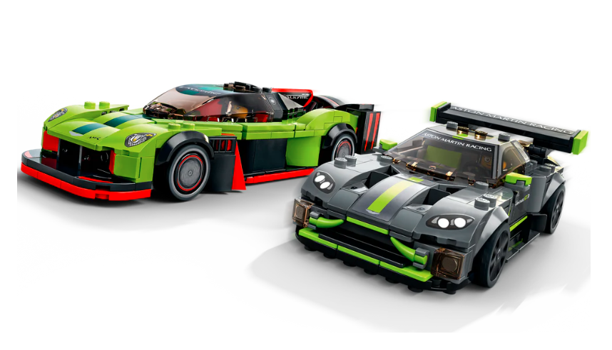 Lego Aston Martin Valkyrie AMR Pro and Aston Martin Vantage GT3