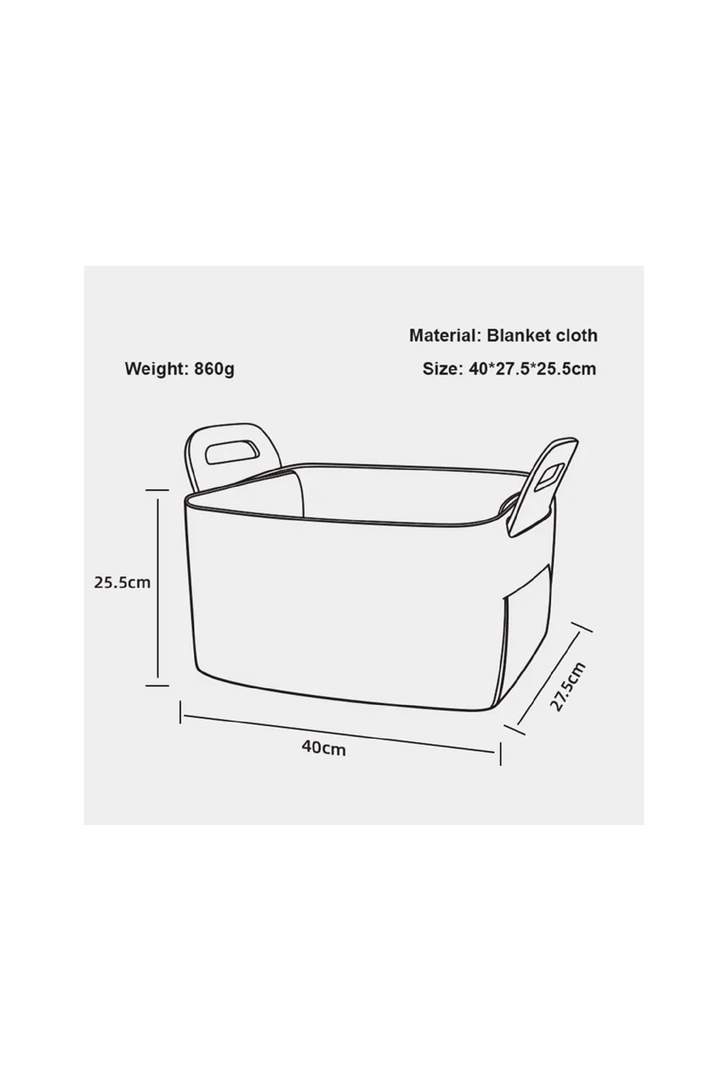 Toys Fabric Bakset - Green - Marah Kids