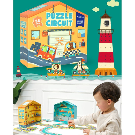 Puzzle Circuit City - 38 Pcs - Marah Kids