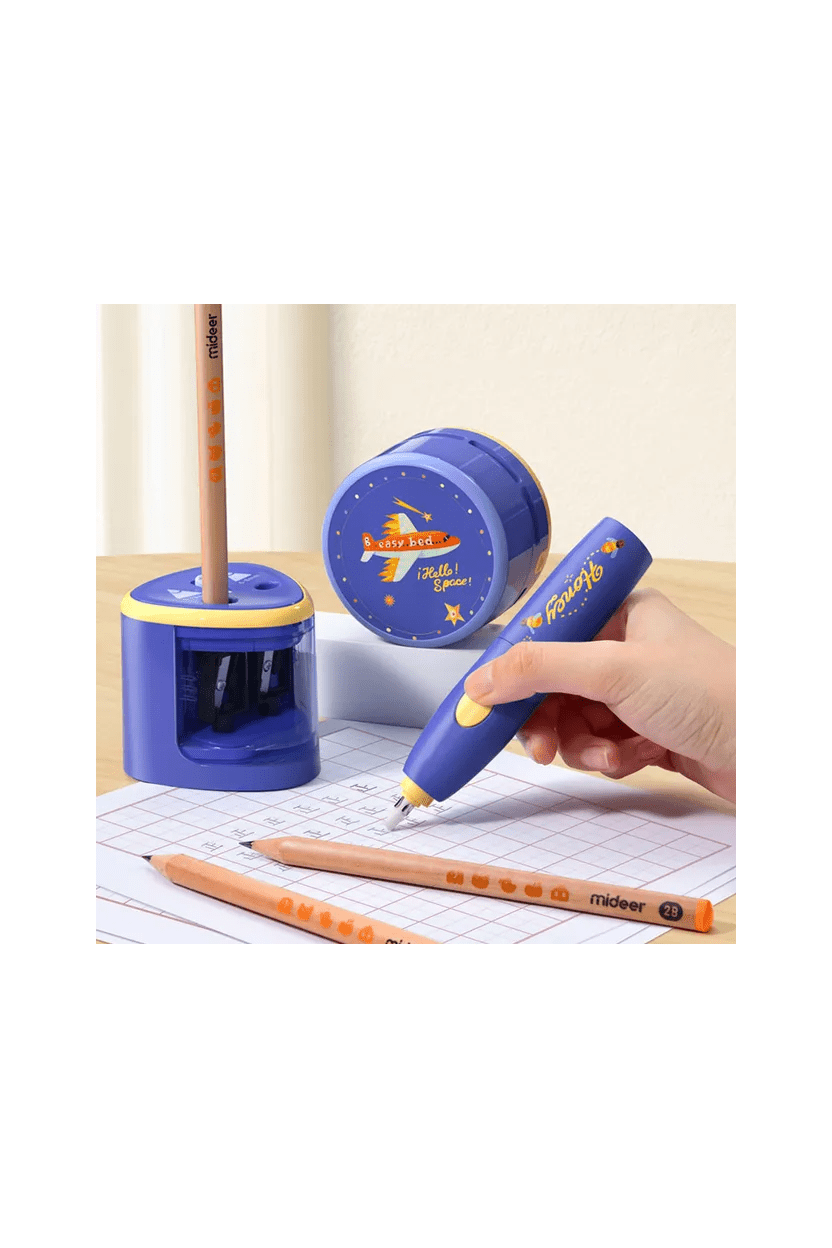 Electric Stationery Set - Blue - Marah Kids