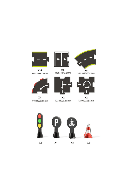 Urban Road Set - 38 Pcs - Marah Kids