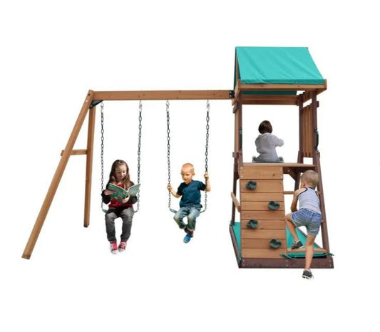 Mountpeak - Matterhorn Swing Set & Playhouse - Marah Kids