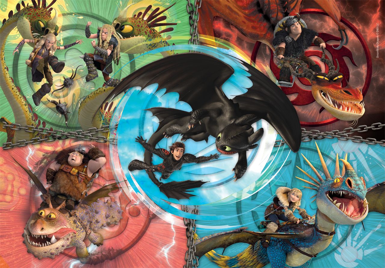 Clementoni Puzzle Dragons Trainer 104-pieces
