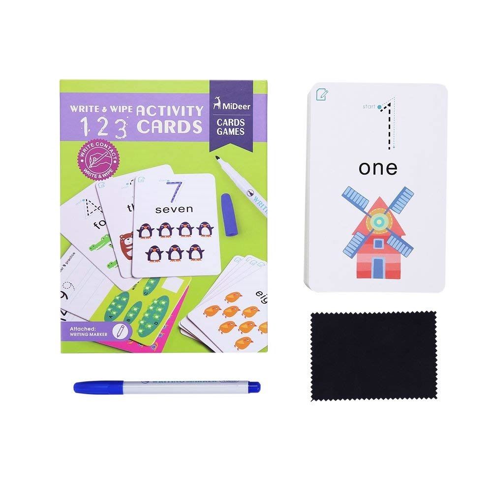 Write & Wipe Cards - 123 - Marah Kids