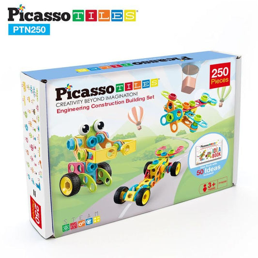 Picasso Magnetic Engineering Construction Building Set with Idea Book 250 - pieces - Marah Kids