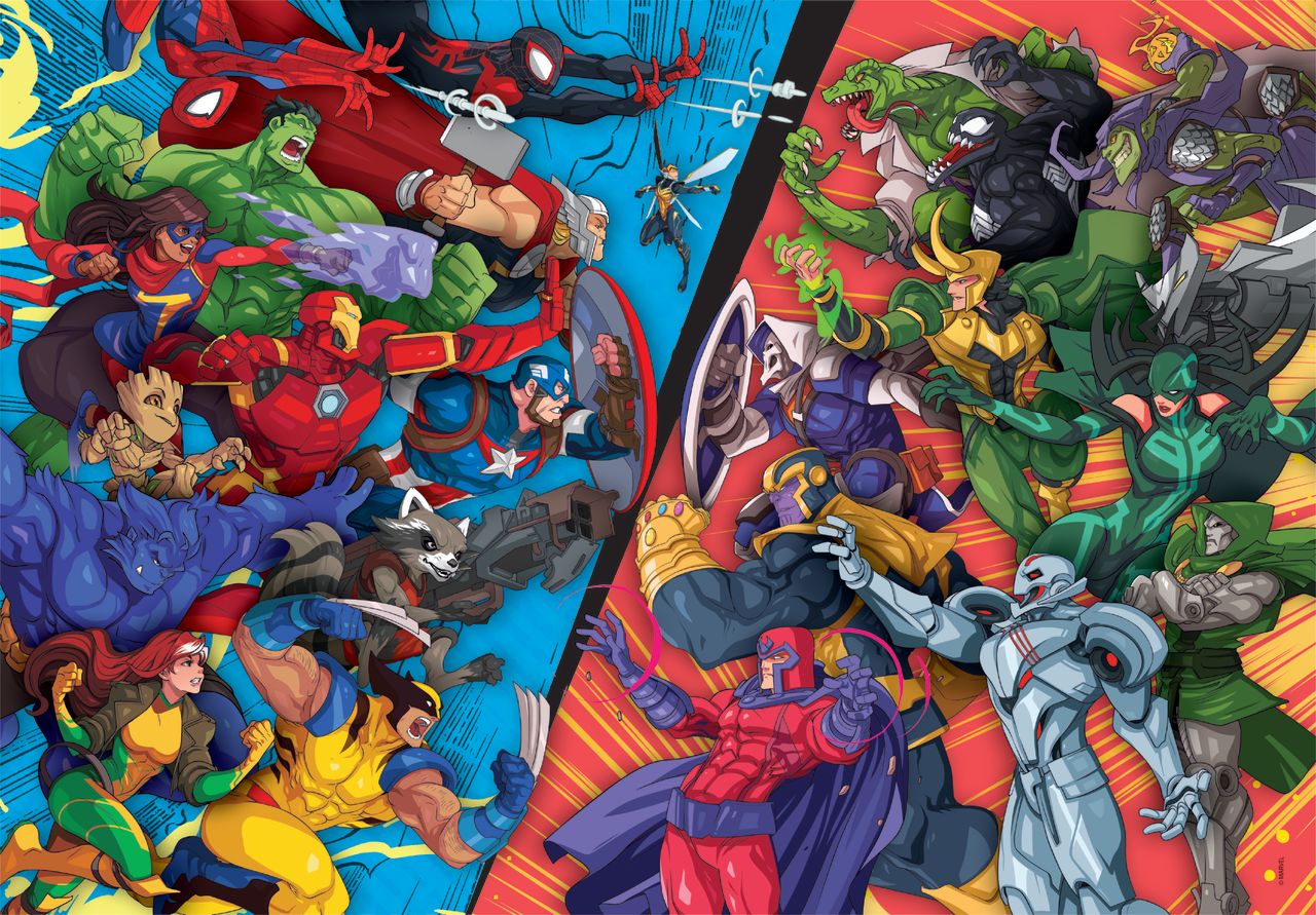 Clementoni Puzzle Marvel Heroes vs Villain 104-pieces