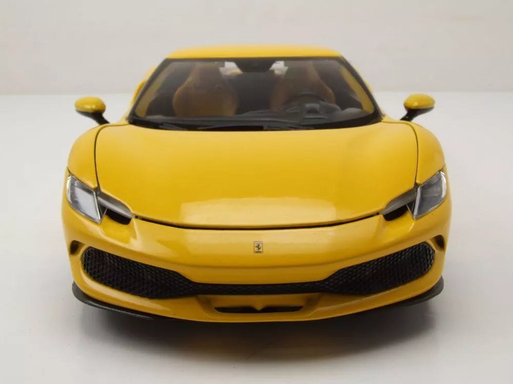 Ferrari 296 GTB Yellow 1:18 Diecast Model Car by Bburago - Marah Kids