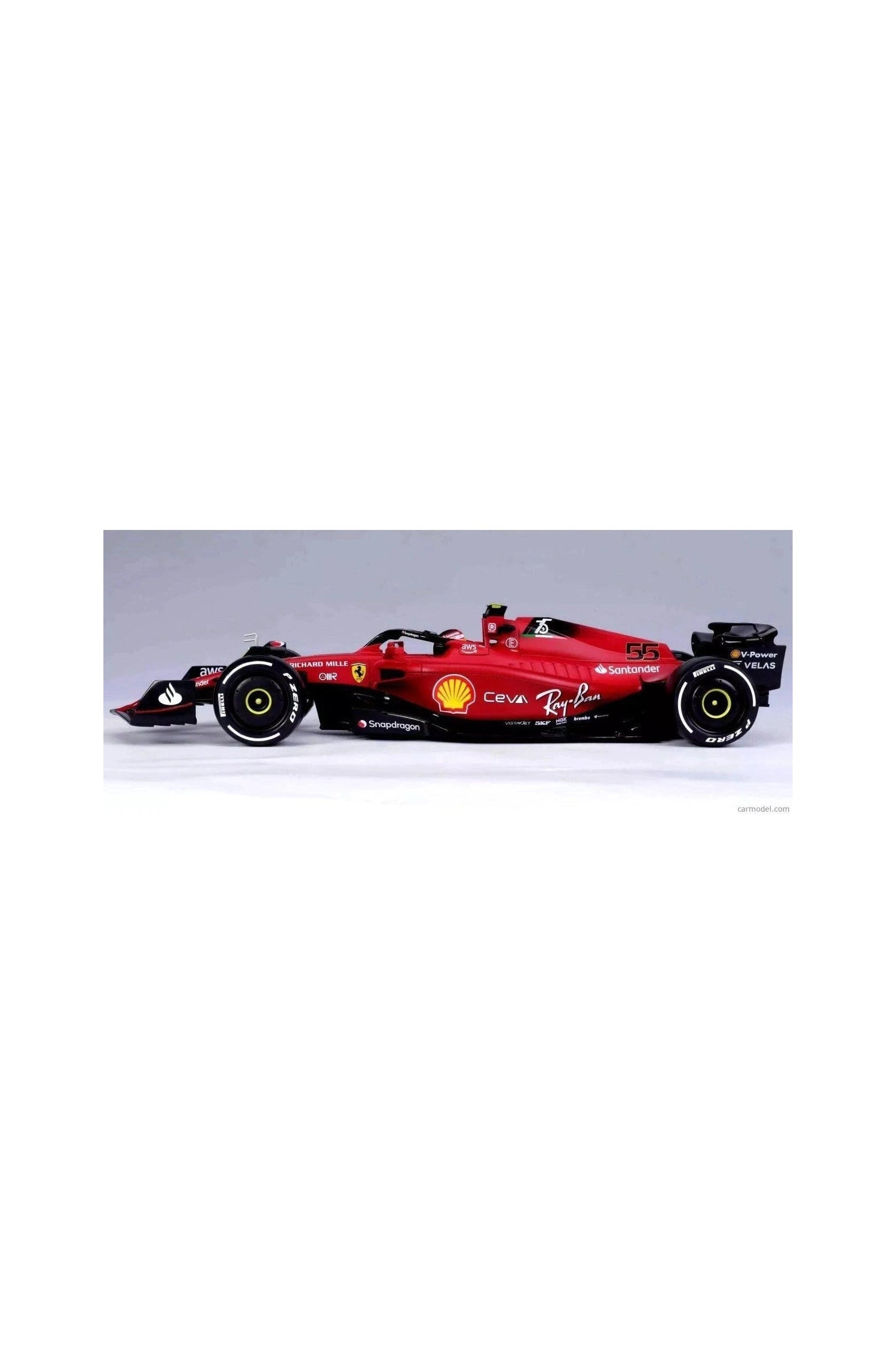 Bburago 1/18 Scale Model - Ferrari F1 - 75 (2022) Carlos Sainz 55 - Marah Kids