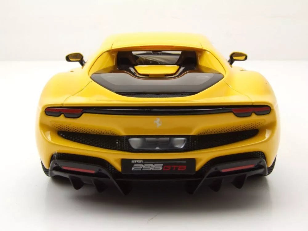 Ferrari 296 GTB Yellow 1:18 Diecast Model Car by Bburago - Marah Kids