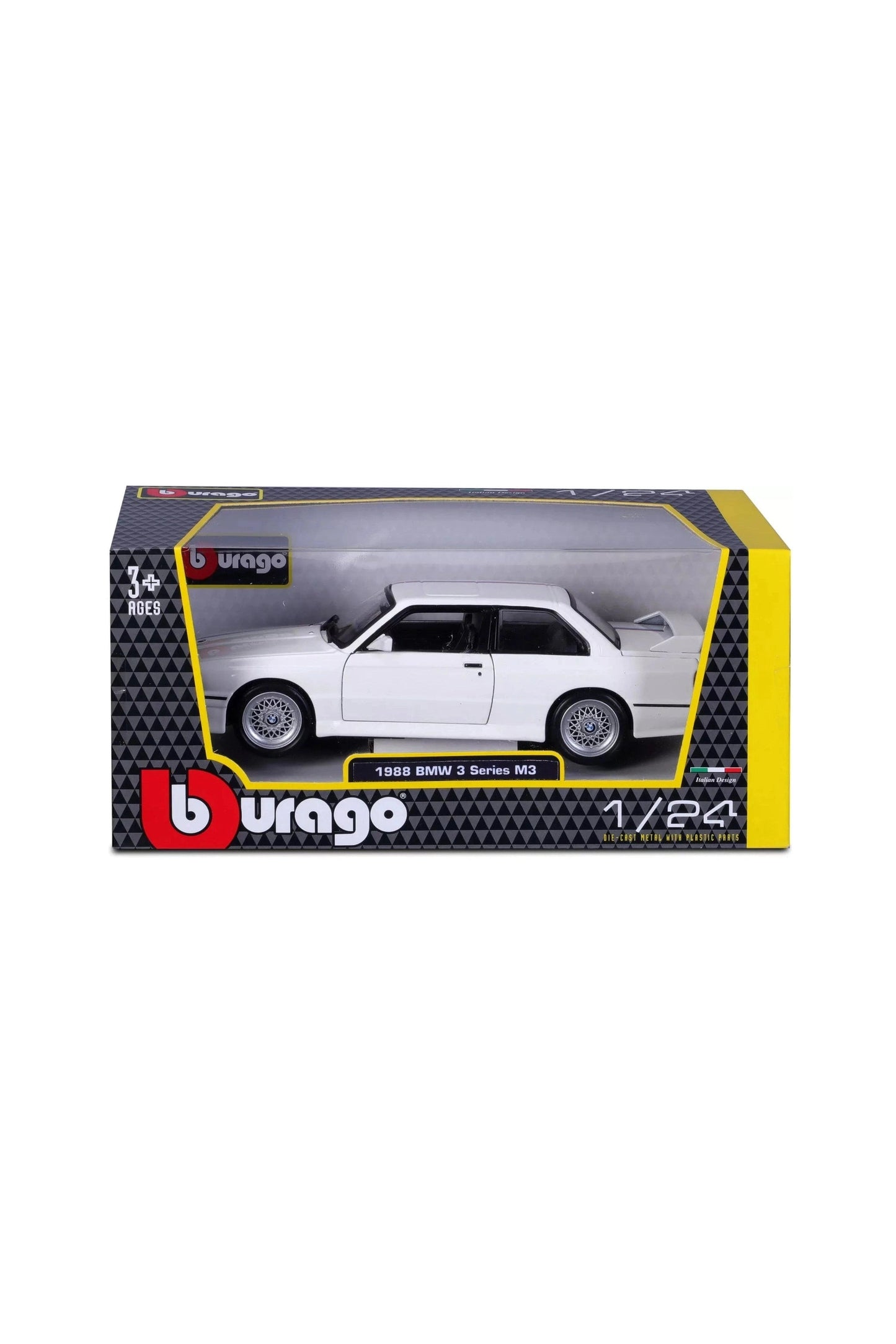Bburago 1/24 Scale Model - BMW 3 Series M3 (1988) White