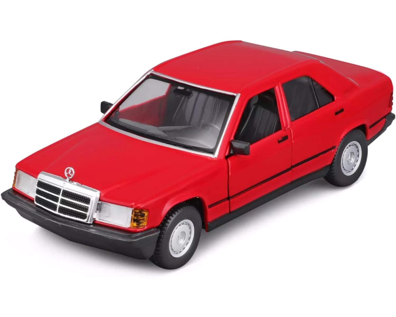 Bburago 18 - 21103 Model Car - Mercedes 190E '87 (Red, Scale 1:24) - Marah Kids