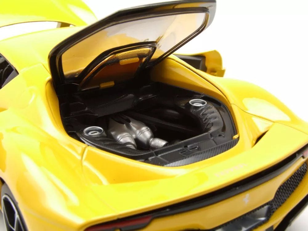 Ferrari 296 GTB Yellow 1:18 Diecast Model Car by Bburago - Marah Kids