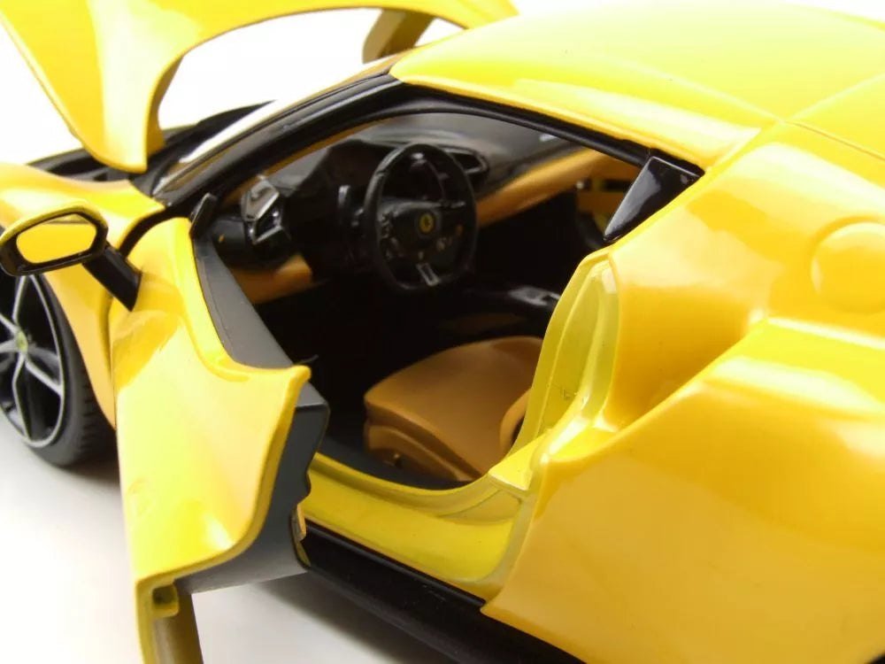 Ferrari 296 GTB Yellow 1:18 Diecast Model Car by Bburago - Marah Kids