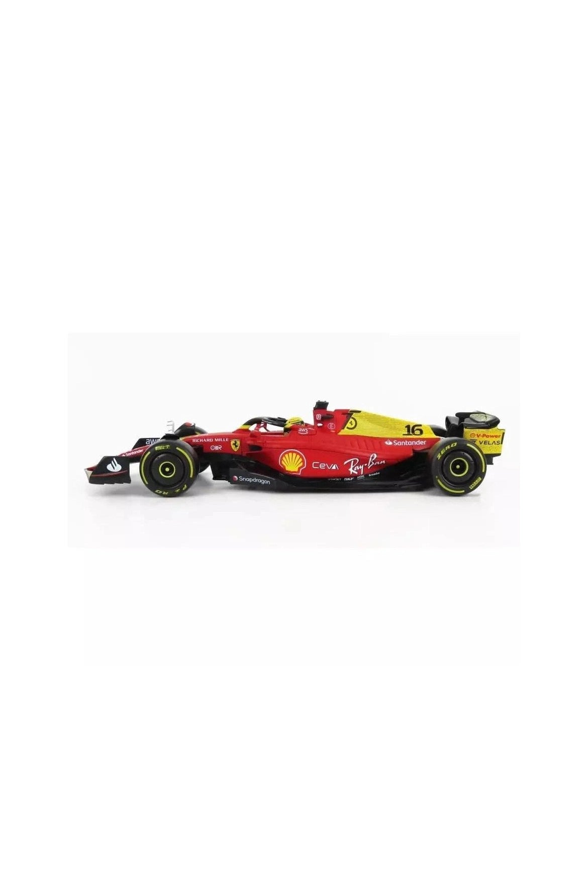 Bburago 1/18 Scale Model - Ferrari F1 - 75 (2022) Charles Leclerc 16 - Marah Kids
