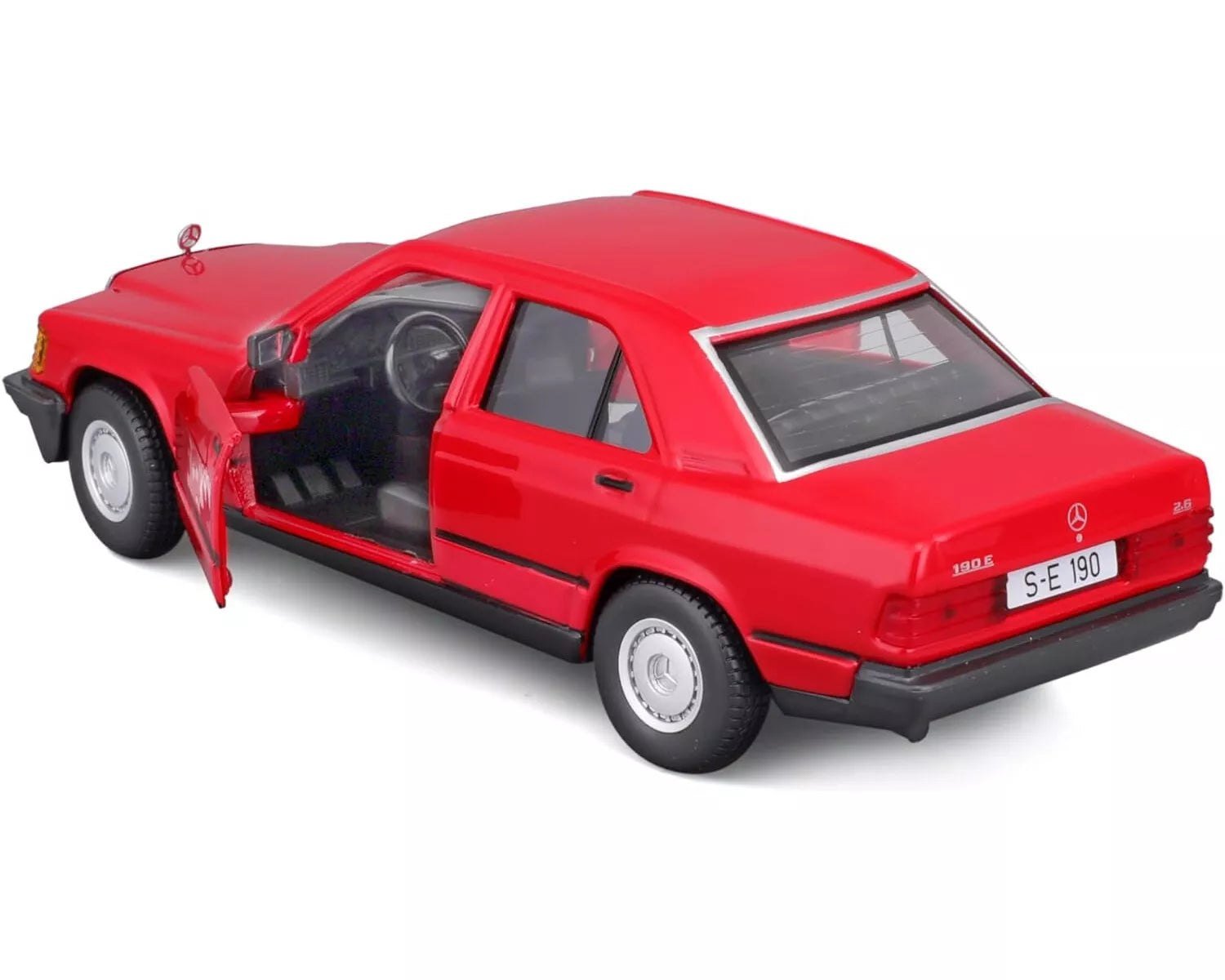 Bburago 18 - 21103 Model Car - Mercedes 190E '87 (Red, Scale 1:24) - Marah Kids