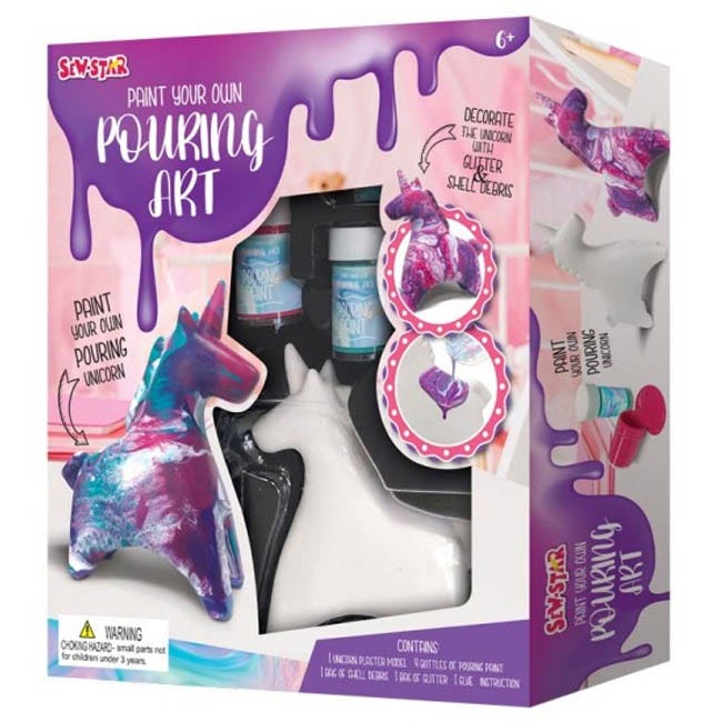 Sew Star - Paint Your Own Pouring Art Unicorn - Marah Kids