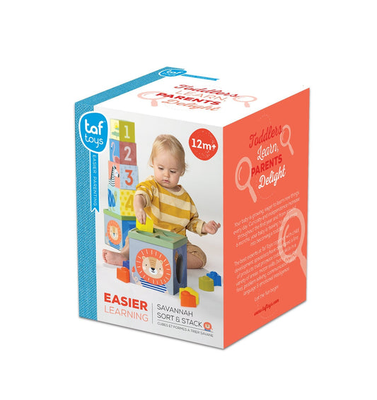 Taf Toys Savannah Sort & Stack | Stacking, Sorting & Learning, 12M+ - Marah Kids