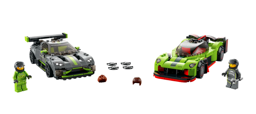Lego Aston Martin Valkyrie AMR Pro and Aston Martin Vantage GT3