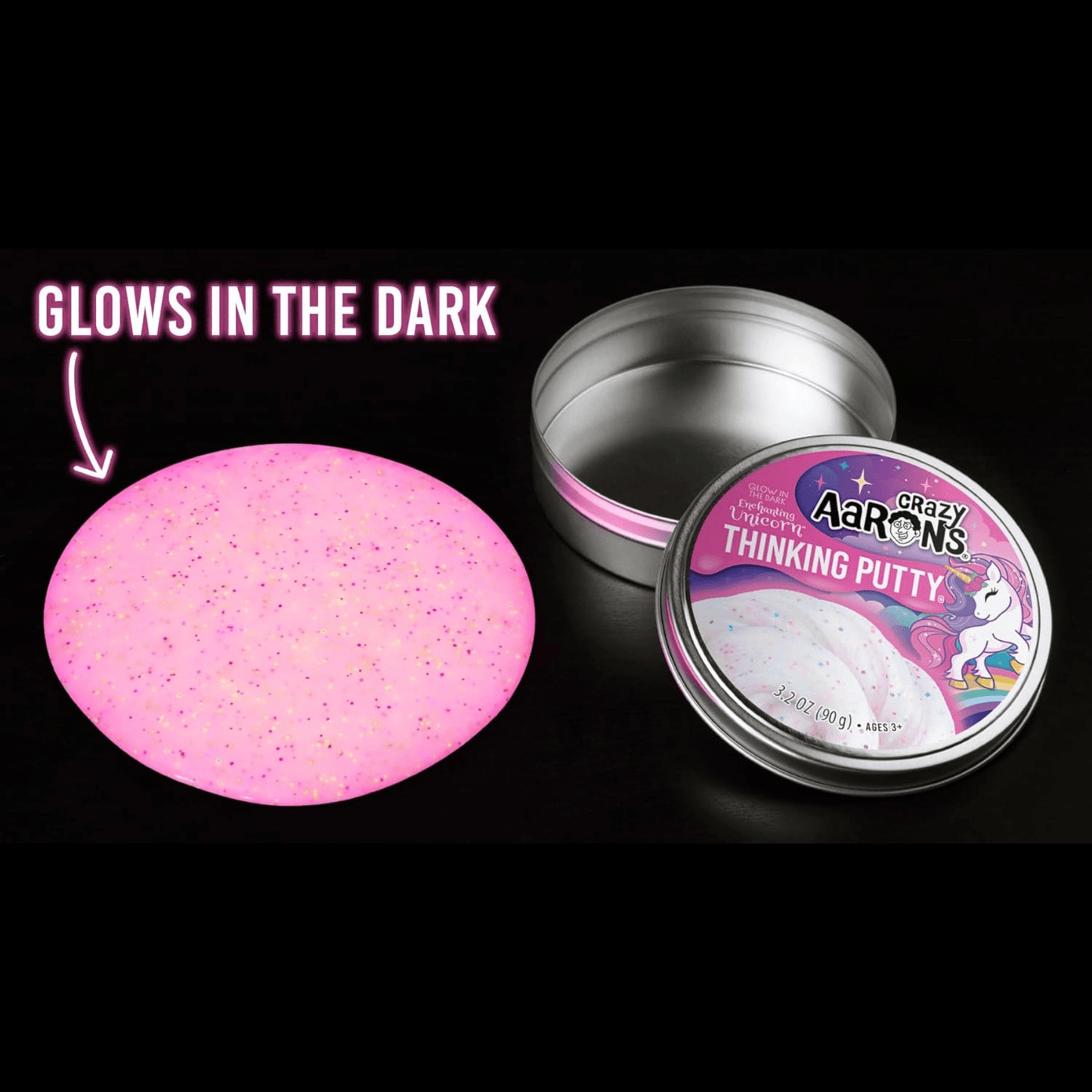 Crazy Aaron's - Enchanting Unicorn - Full Size 4" Thinking Putty Tin - Marah Kids