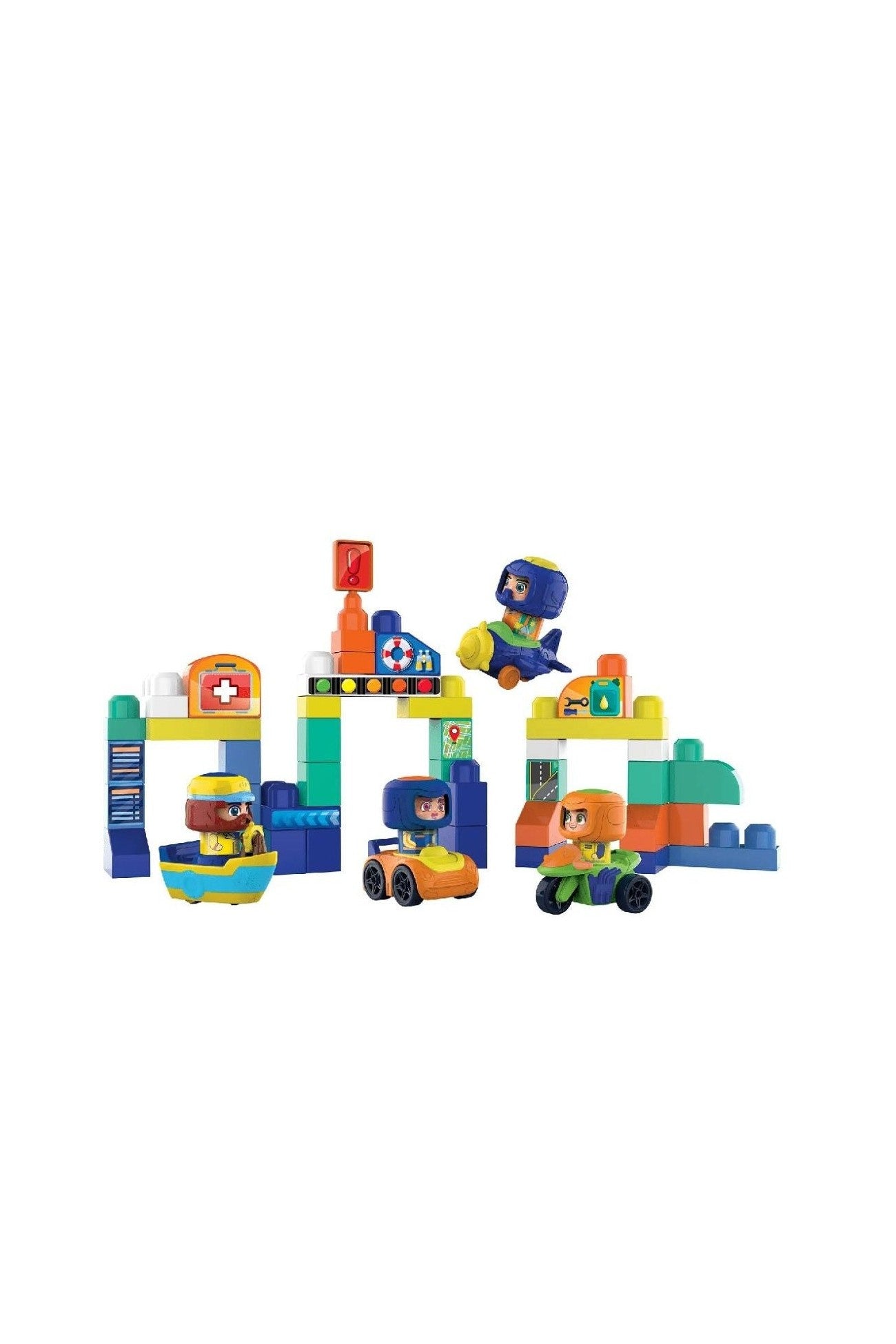 Happy Line - Block Maxi Spin Head Figure 48 Pieces - Marah Kids