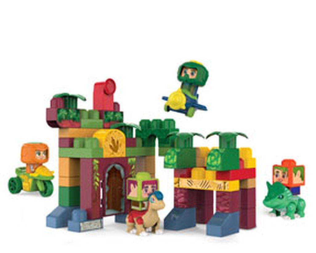 Happy Line - Build Me Up Maxi Dino Park Playset 53 Pieces - Marah Kids