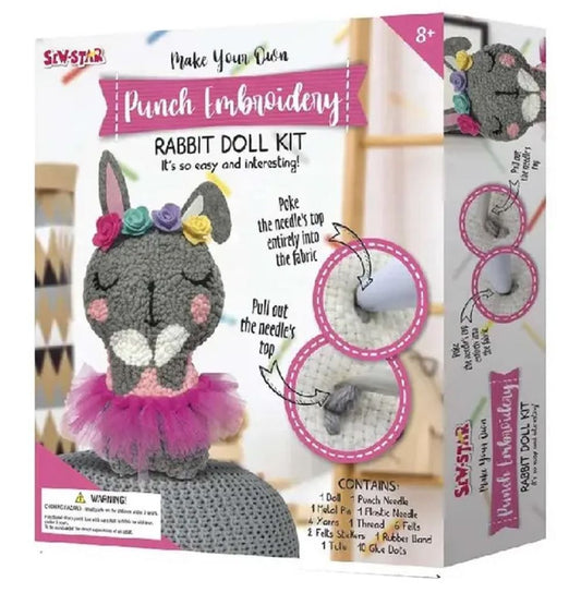 Sew Star - Punch Handmade Crochet Embroidery Kit - Mini Rabbit - Marah Kids