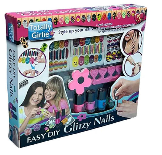Totally Girlie - Easy Glitzy Nails DIY Crafts Kit - Marah Kids