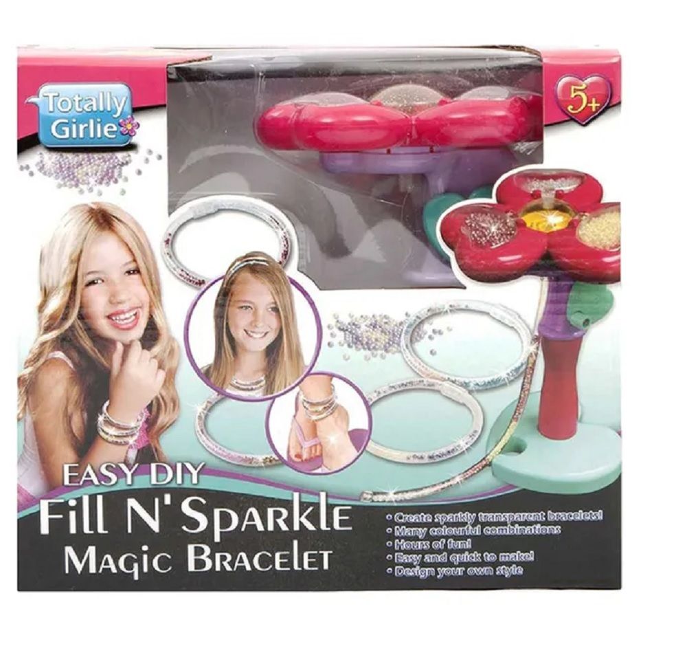 Totally Girlie - Easy Fill N' Sparkle Magic Bracelet DIY Crafts Kit - Marah Kids
