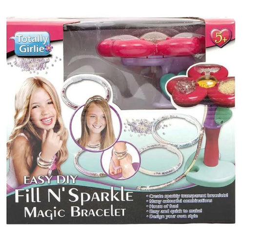 Totally Girlie - Easy Fill N' Sparkle Magic Bracelet DIY Crafts Kit - Marah Kids