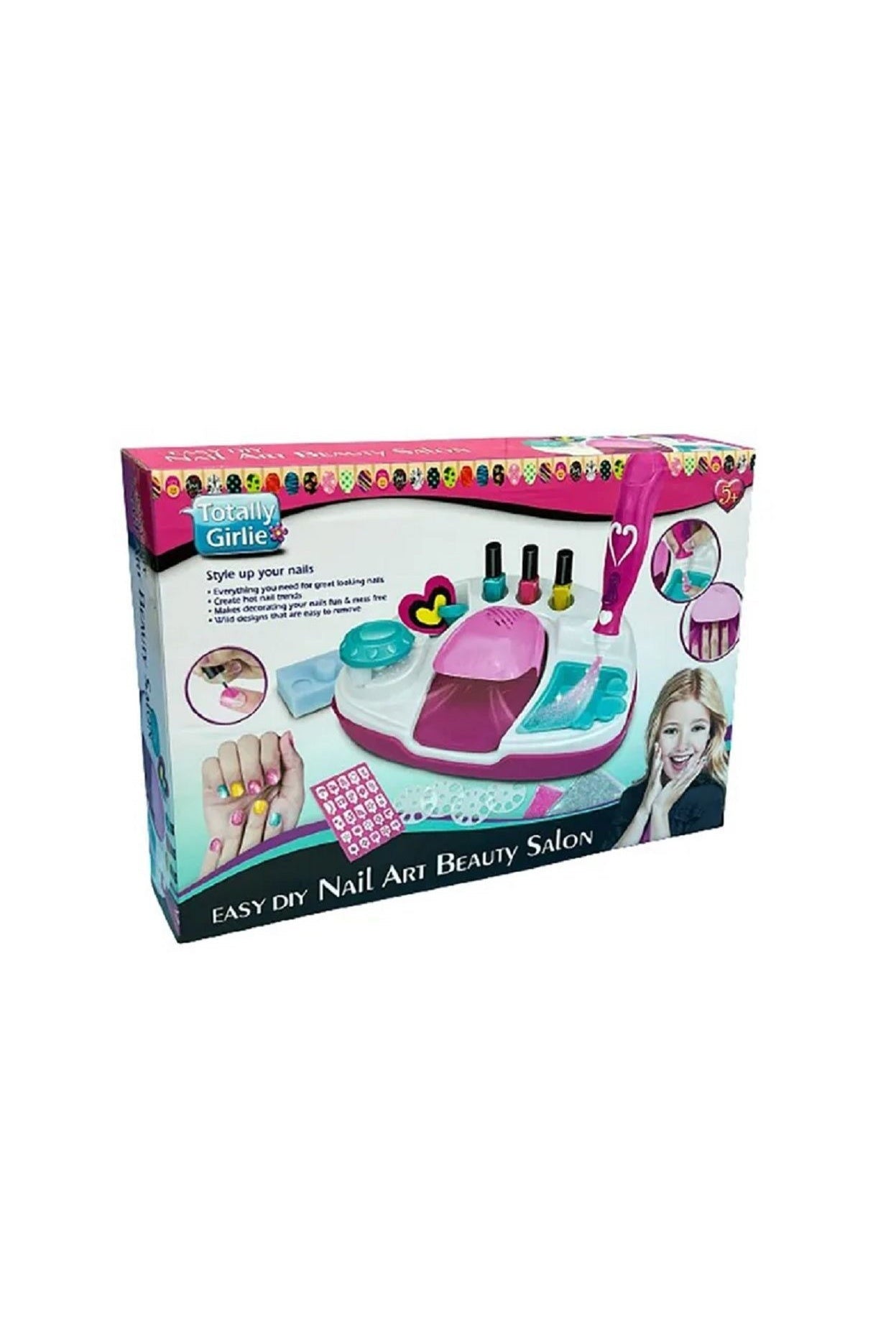Totally Girlie - Easy Nail Art Beauty Salon DIY Crafts Kit - Marah Kids