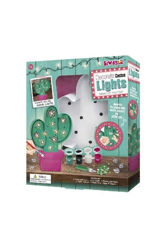 Sew Star - Decorate Your Own String Lights LED Kit - Cactus - Marah Kids