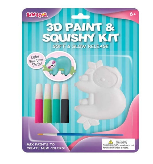 Sew Star - 3D Paint And Squishy Kit - Sloth - Marah Kids