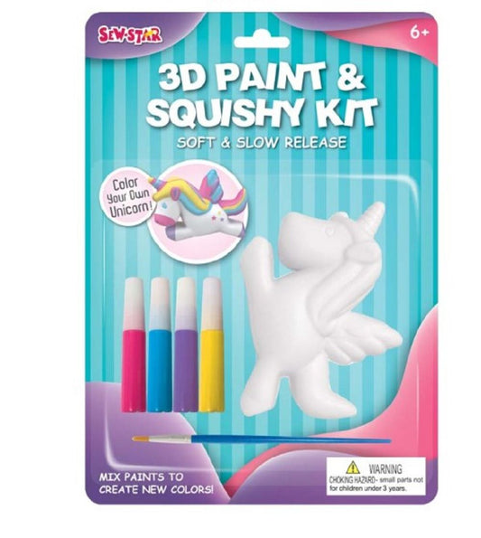 Sew Star - 3D Paint And Squishy Kit - Unicorn - Marah Kids