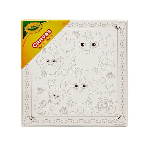 Crayola Canvas 20x20cm – Underwater |The canvas features underwater - themed designs that can spark creativity and serve as a source of inspiration for young artists | Ages 3+ - Marah Kids