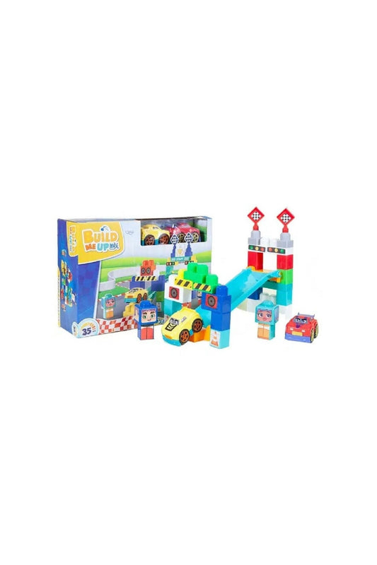 Happy Line - Block Maxi 2 City Car Set 35 Pieces - Marah Kids