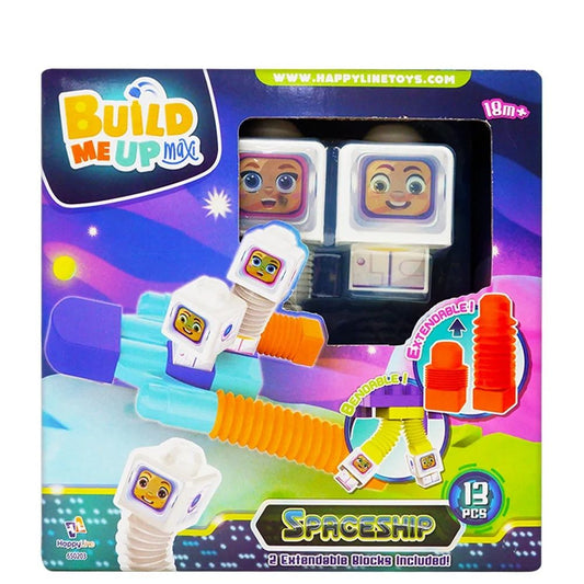 Happy Line - Build Me Up Maxi Spaceship Blocks 13 Pieces - Marah Kids