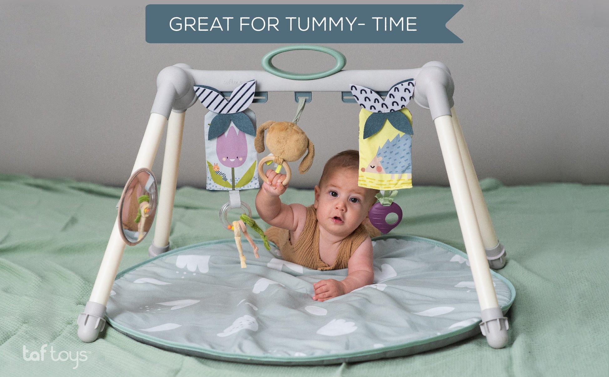 Taf Toys Urban Garden Foldable Gym | Double - Sided Baby Play Gym, 0M+ - Marah Kids