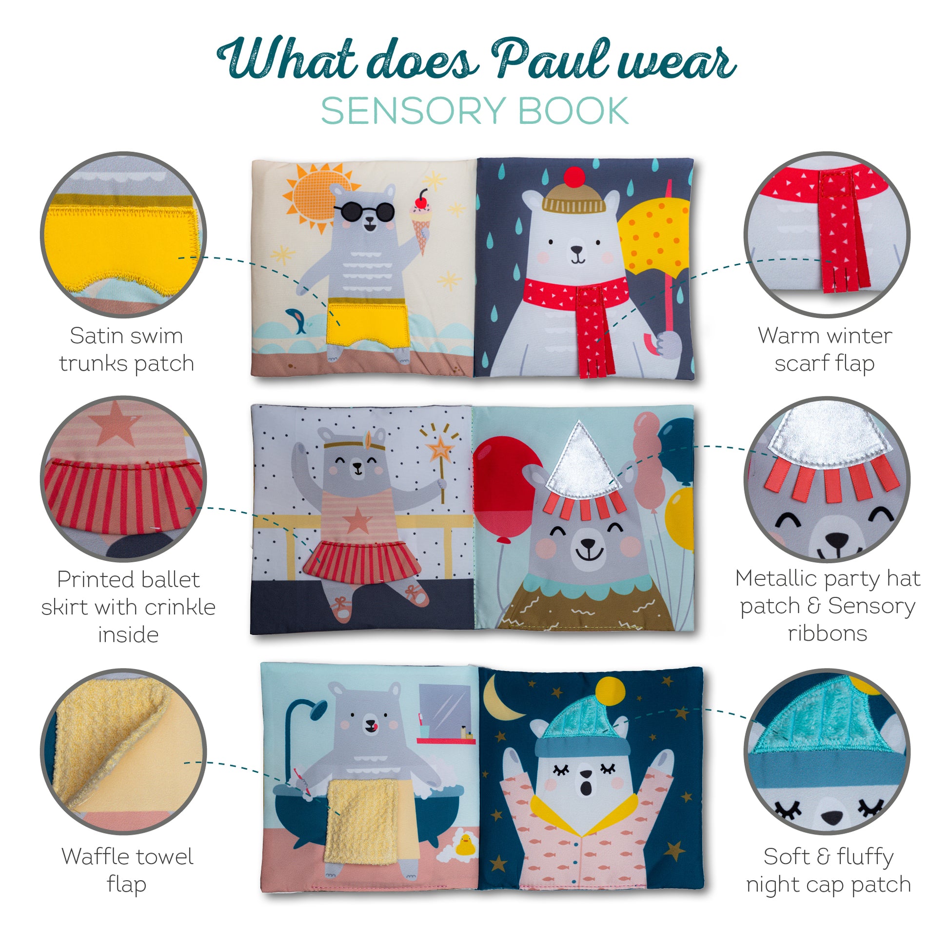 Taf Toys What does Paul wear book - Marah Kids