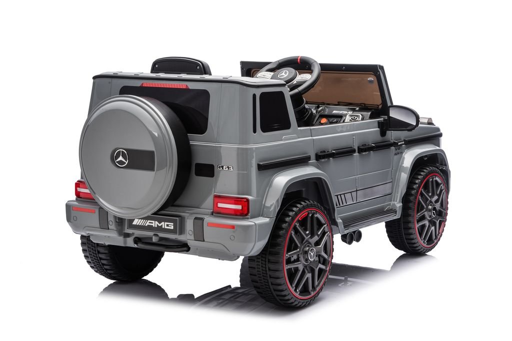 MERCEDES BENZ G63 AMG 12V RIDE - ON | 2 MOTORS | EVA WHEELS | LEATHER SEAT | GREY - Marah Kids