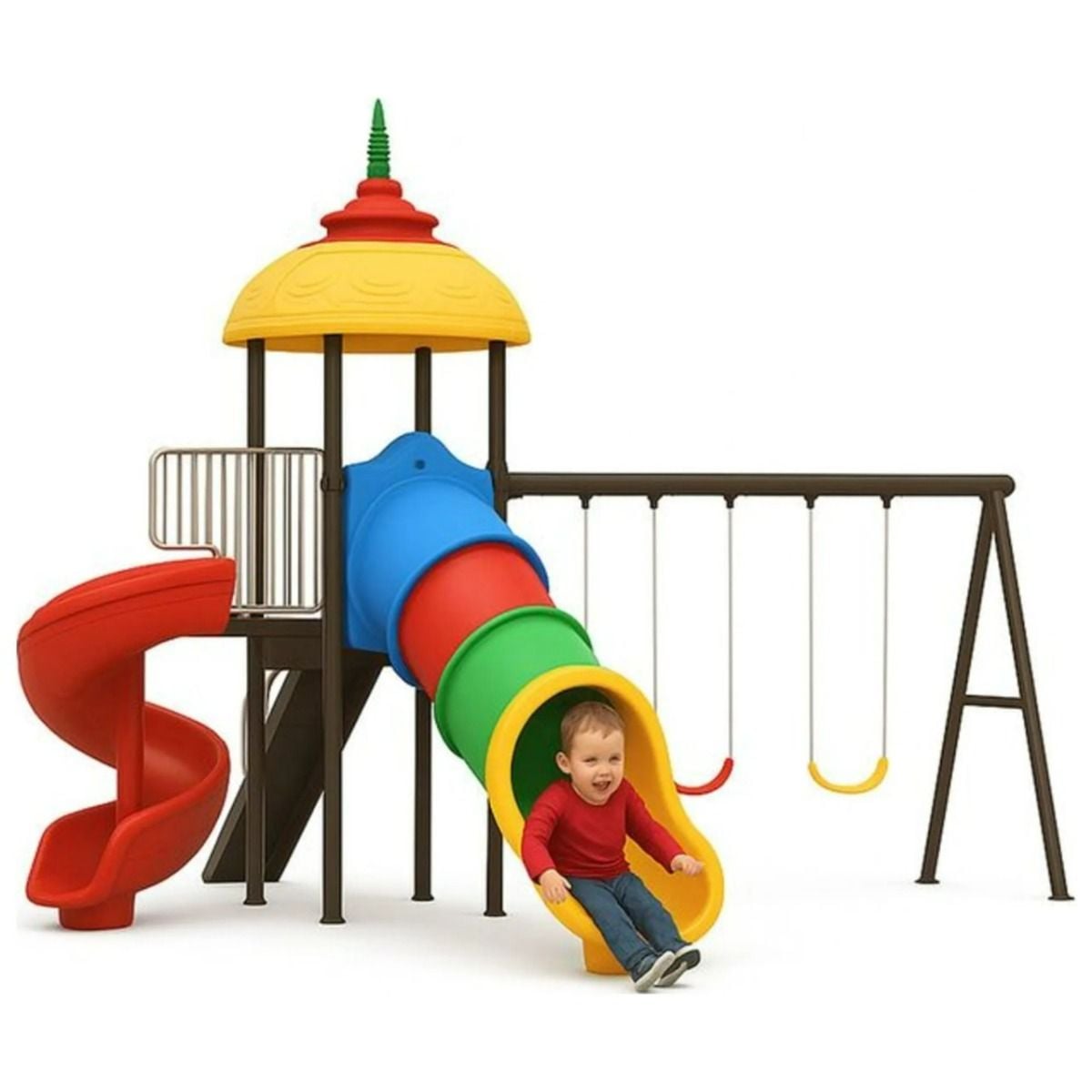 Gambol - Backyard Mega Play Zone With 3 Swings & 2 Slides - image 3