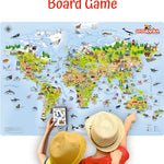 Unik Play - Geografika | Educational Game, World Map Board Game, Geography Illustrated Map with Cards | Learning Tools for Boys & Girls 6 - Marah Kids