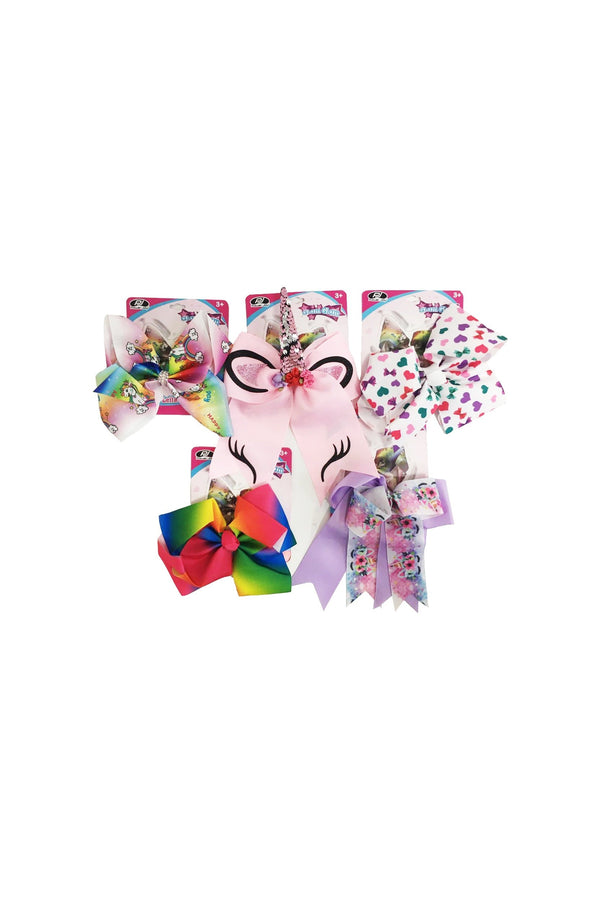 Made from grosgrain ribbon, hair bows