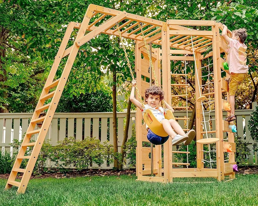 Wood Kraft Kids – 9-in-1 Outdoor Monkey Bars - main product image