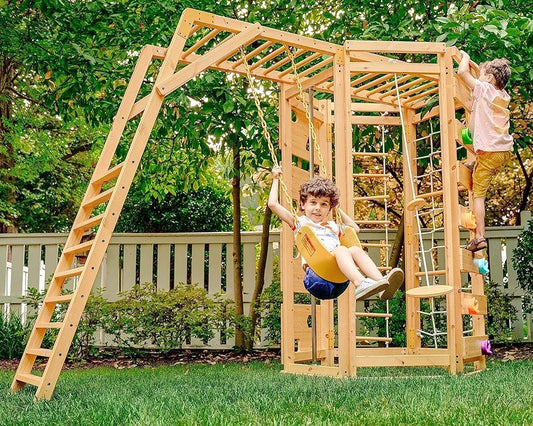 Wood Kraft Kids – 9-in-1 Outdoor Monkey Bars - main product image