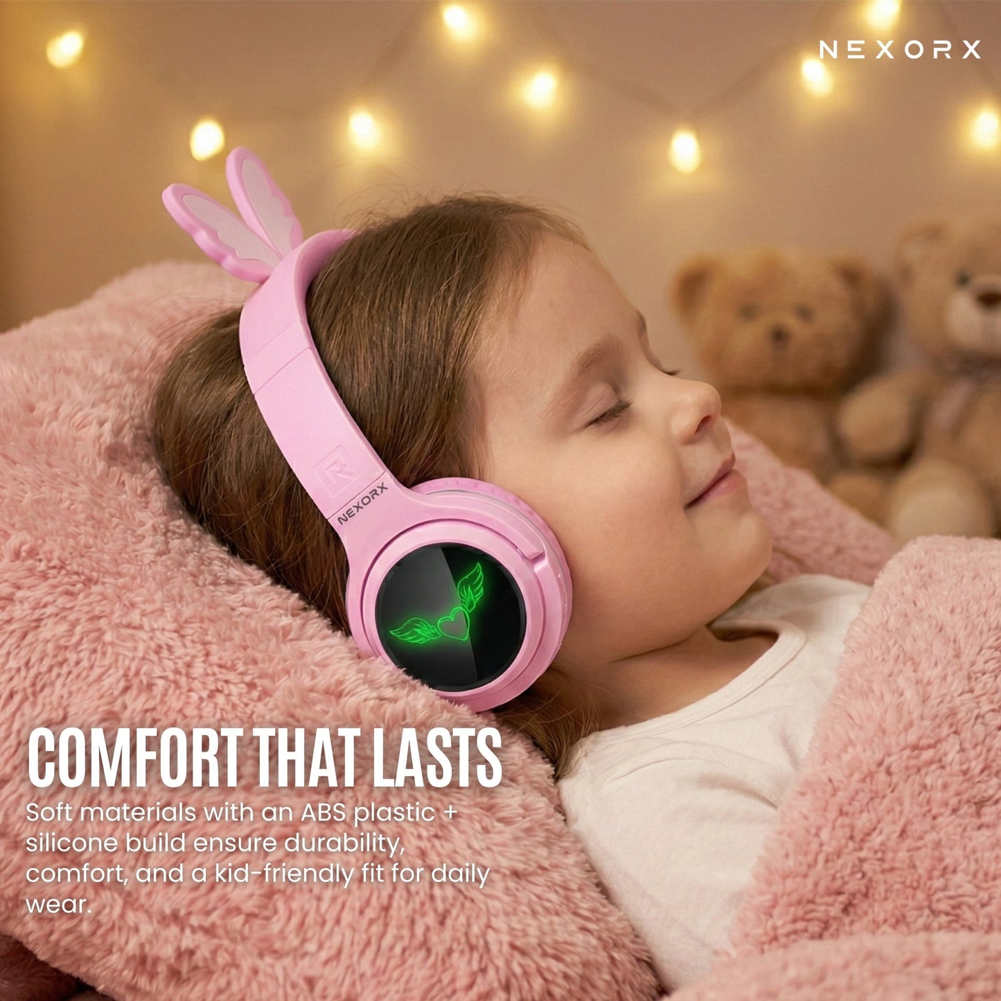 NEXORX Kids BT Headset 003 Pink - Marah Kids