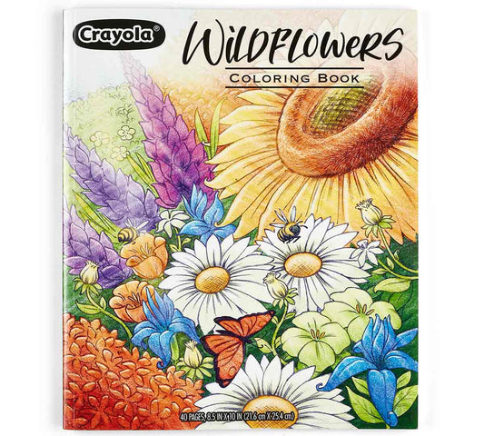 Crayola 40 - Page Coloring Book, Wildflowers - Marah Kids