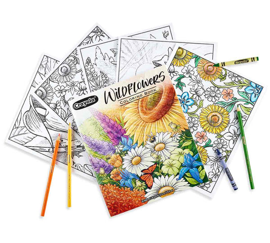 Crayola 40 - Page Coloring Book, Wildflowers - Marah Kids