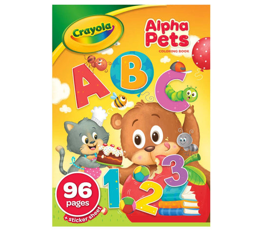 Crayola 96 - Page Coloring Book, AlphaPets - Marah Kids
